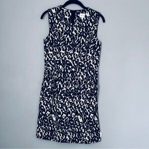 Milly Black and White Leopard Sheath Dress
